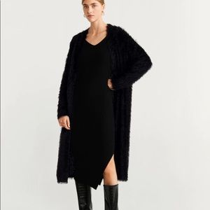 Mango Faux-fur textured cardigan Size M